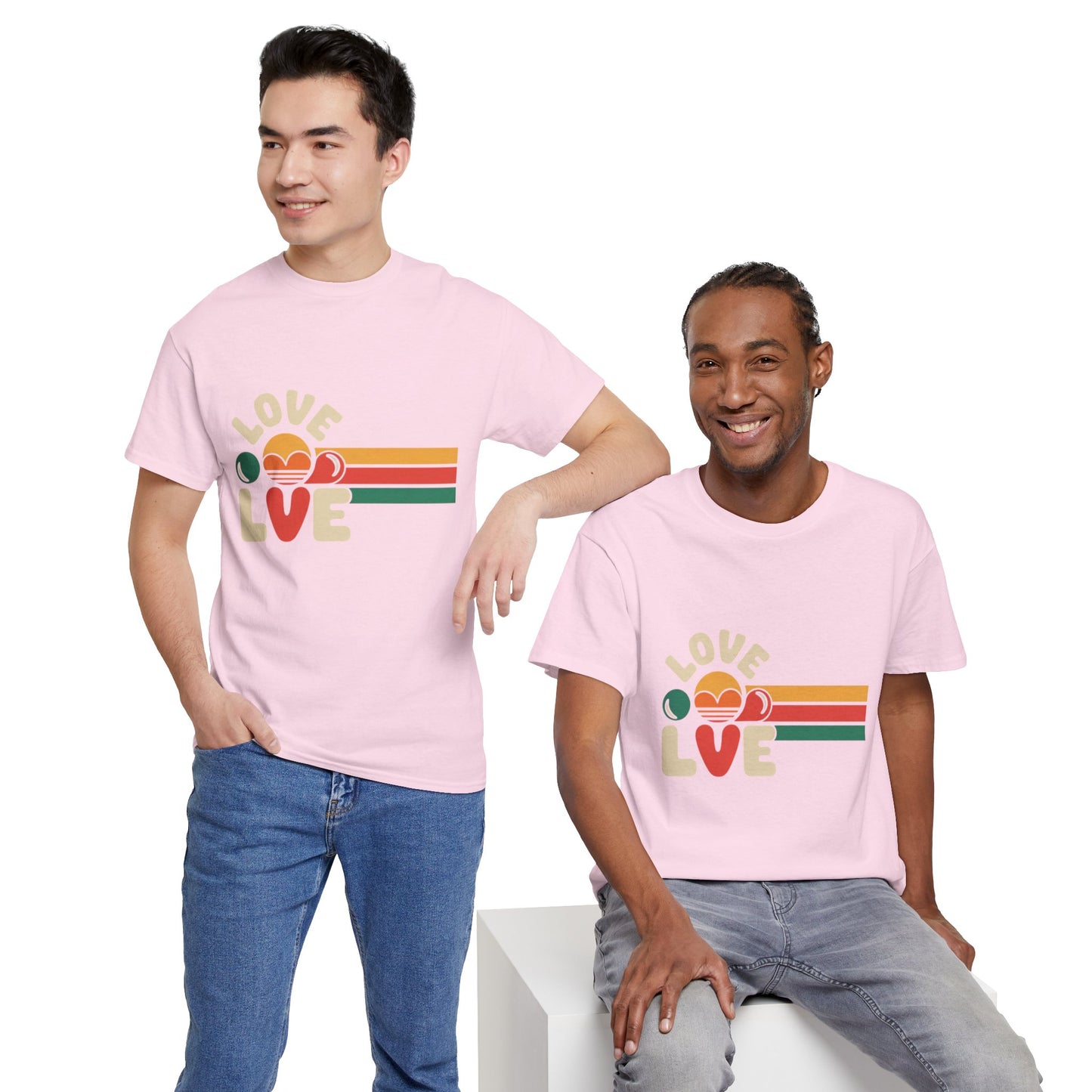 Retro Love Graphic Unisex Heavy Cotton Tee