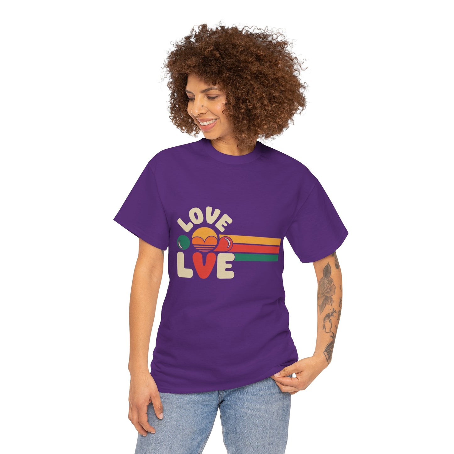 Retro Love Graphic Unisex Heavy Cotton Tee