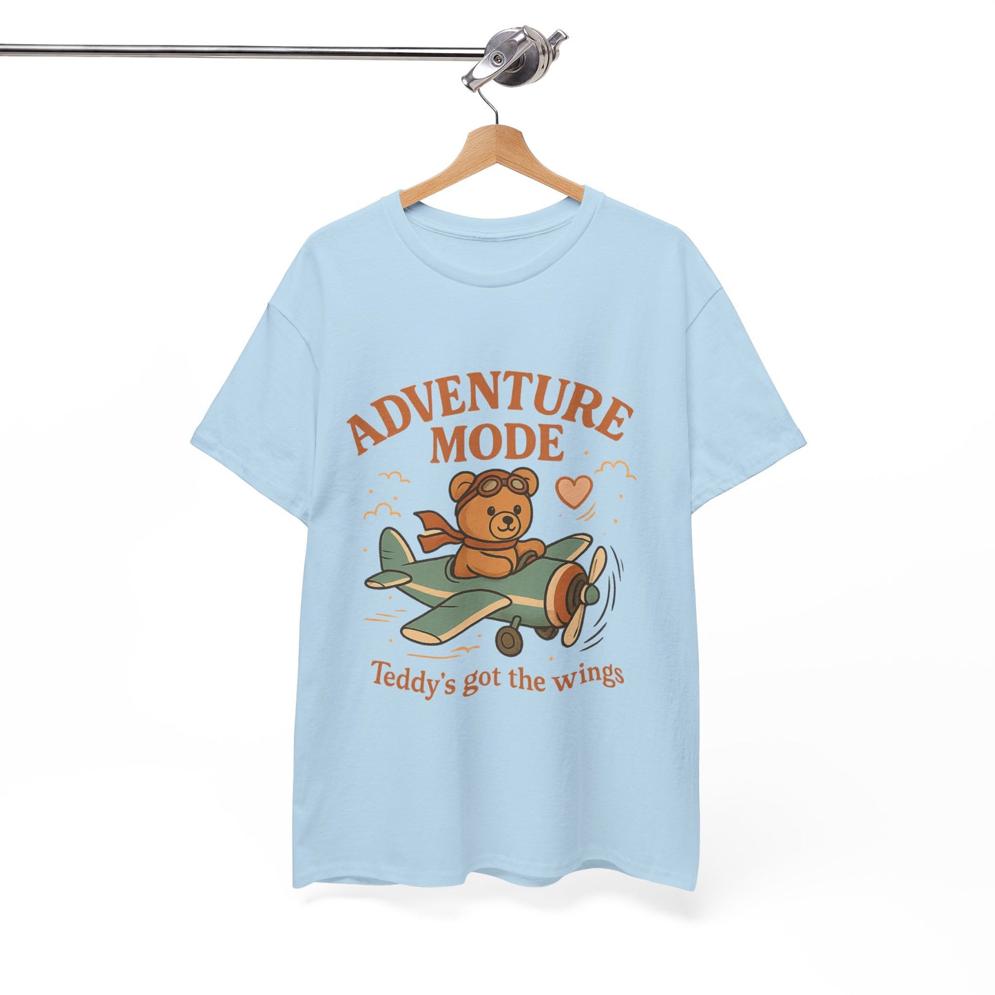 Adventure Mode Teddy Bear Unisex Heavy Cotton Tee