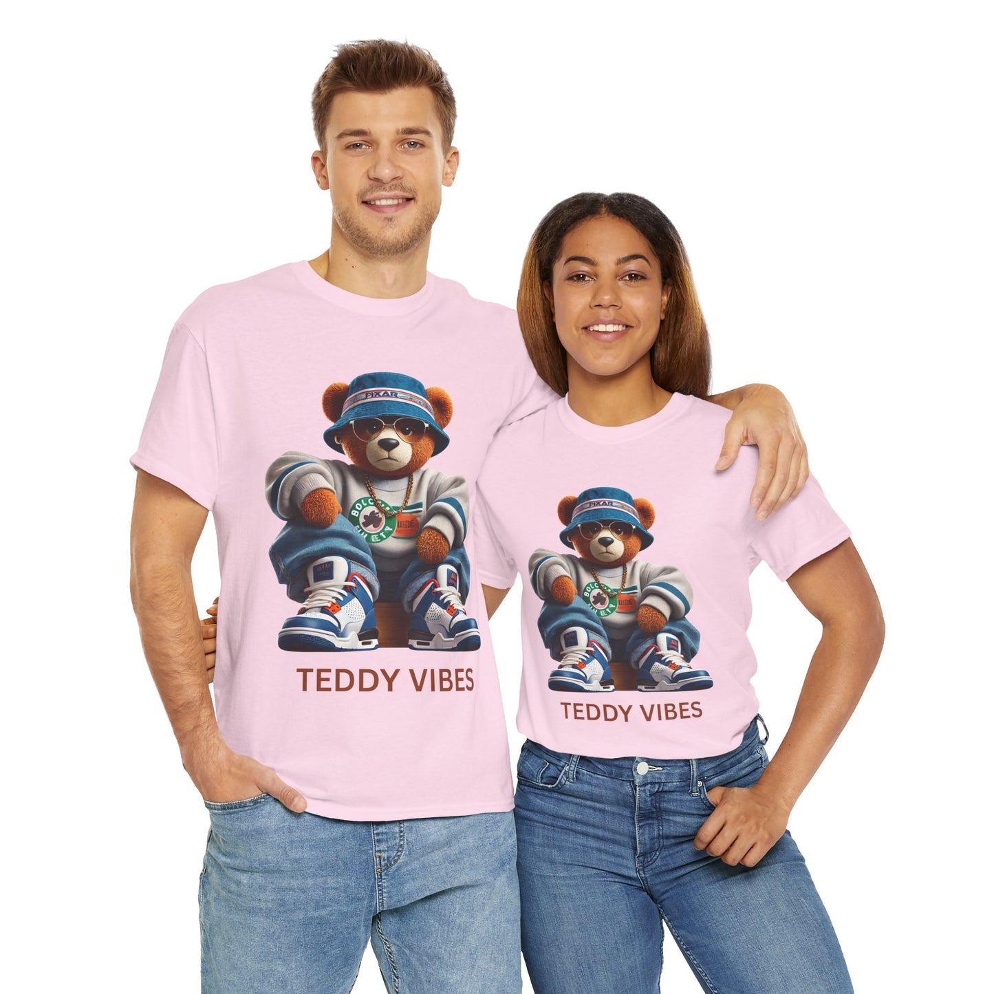 Unisex Heavy Cotton Tee - Teddy Vibes Streetwear T-Shirt