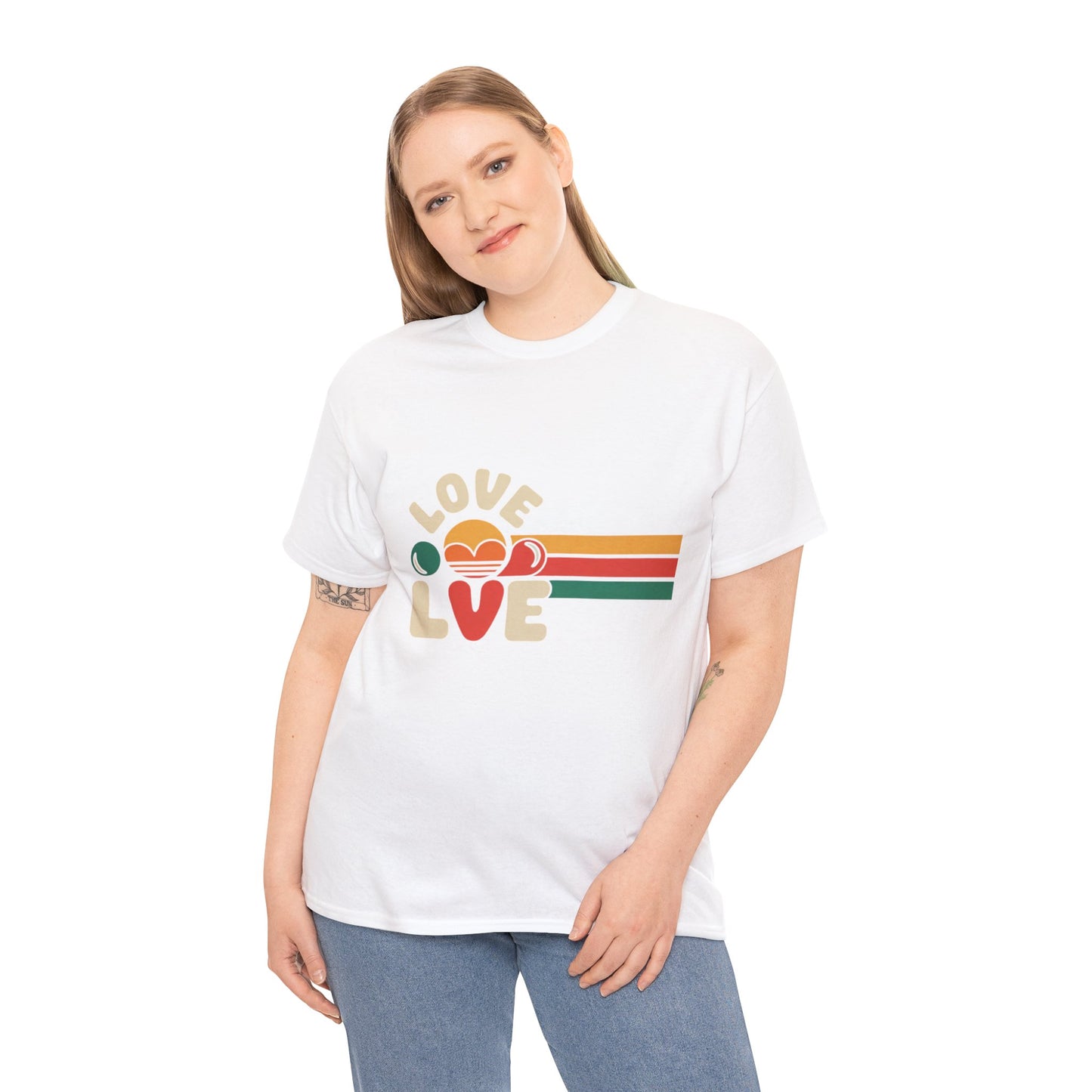 Retro Love Graphic Unisex Heavy Cotton Tee