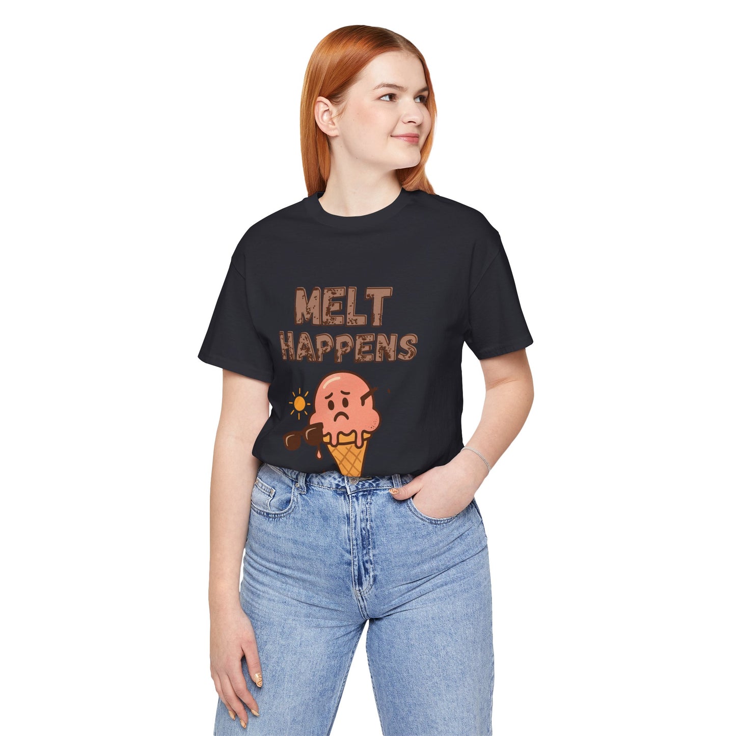 Melt Happens Ice Cream Tee - Fun Unisex Short Sleeve Shirt