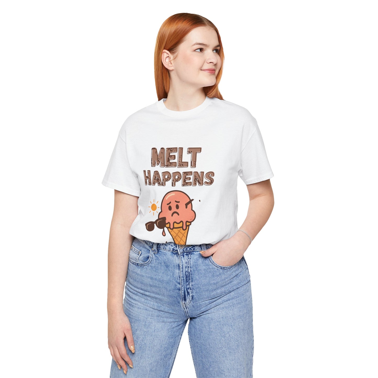 Melt Happens Ice Cream Tee - Fun Unisex Short Sleeve Shirt