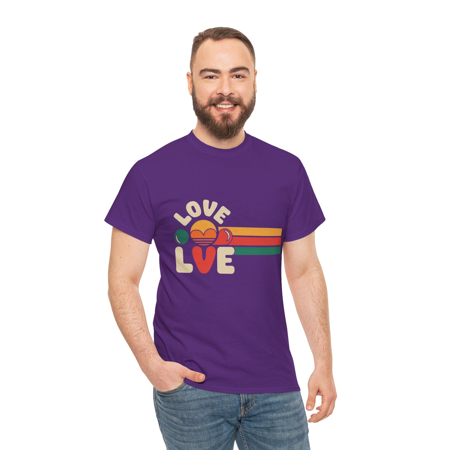Retro Love Graphic Unisex Heavy Cotton Tee