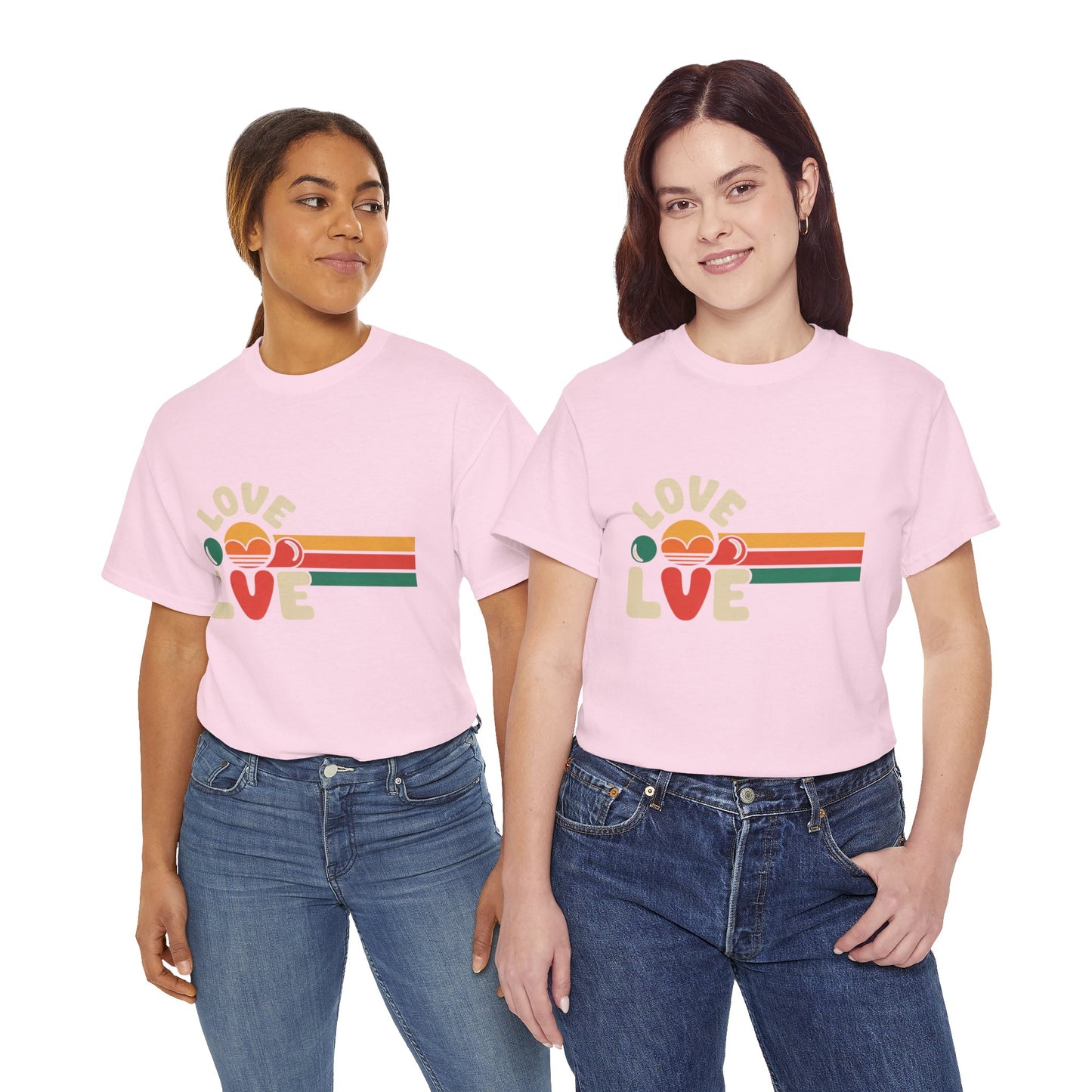 Retro Love Graphic Unisex Heavy Cotton Tee