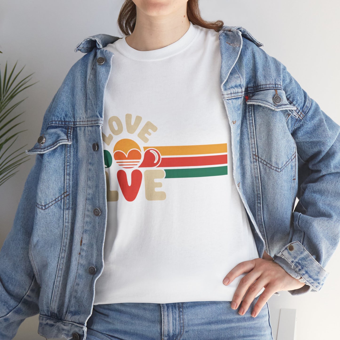 Retro Love Graphic Unisex Heavy Cotton Tee