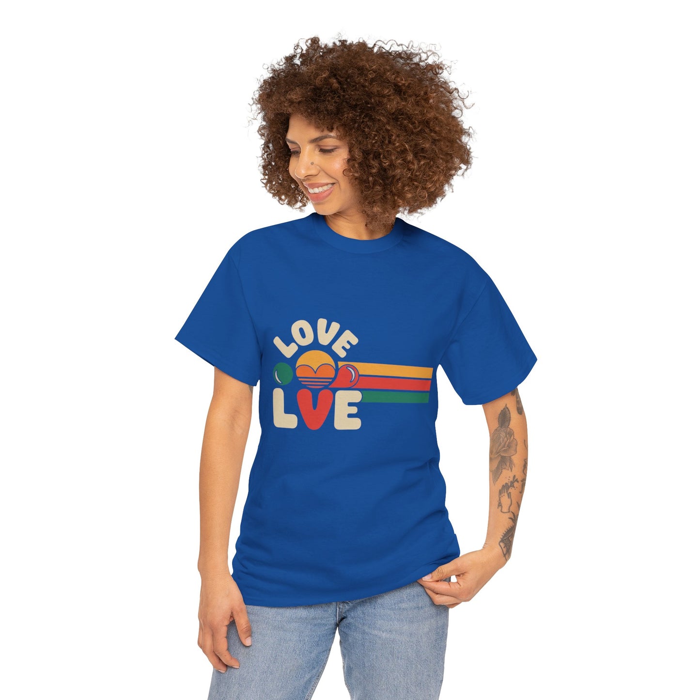 Retro Love Graphic Unisex Heavy Cotton Tee