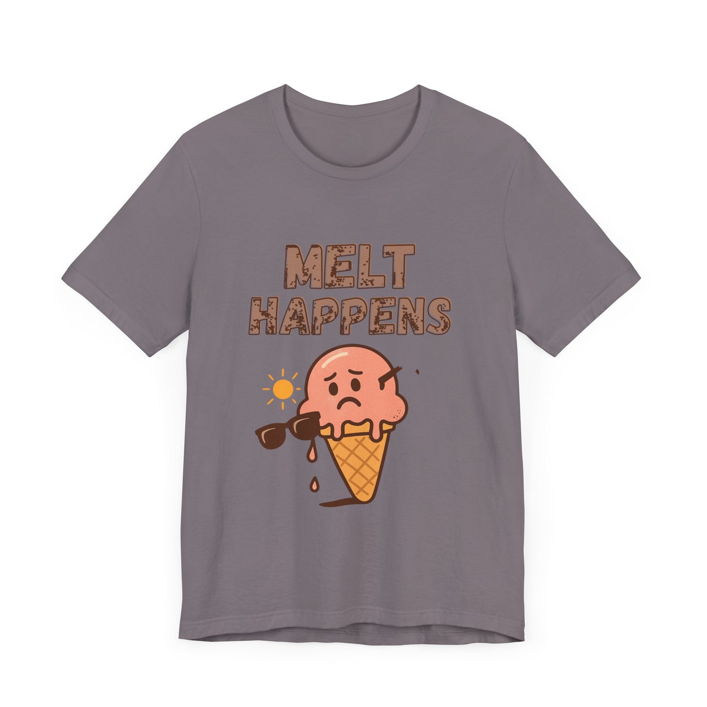 Melt Happens Ice Cream Tee - Fun Unisex Short Sleeve Shirt