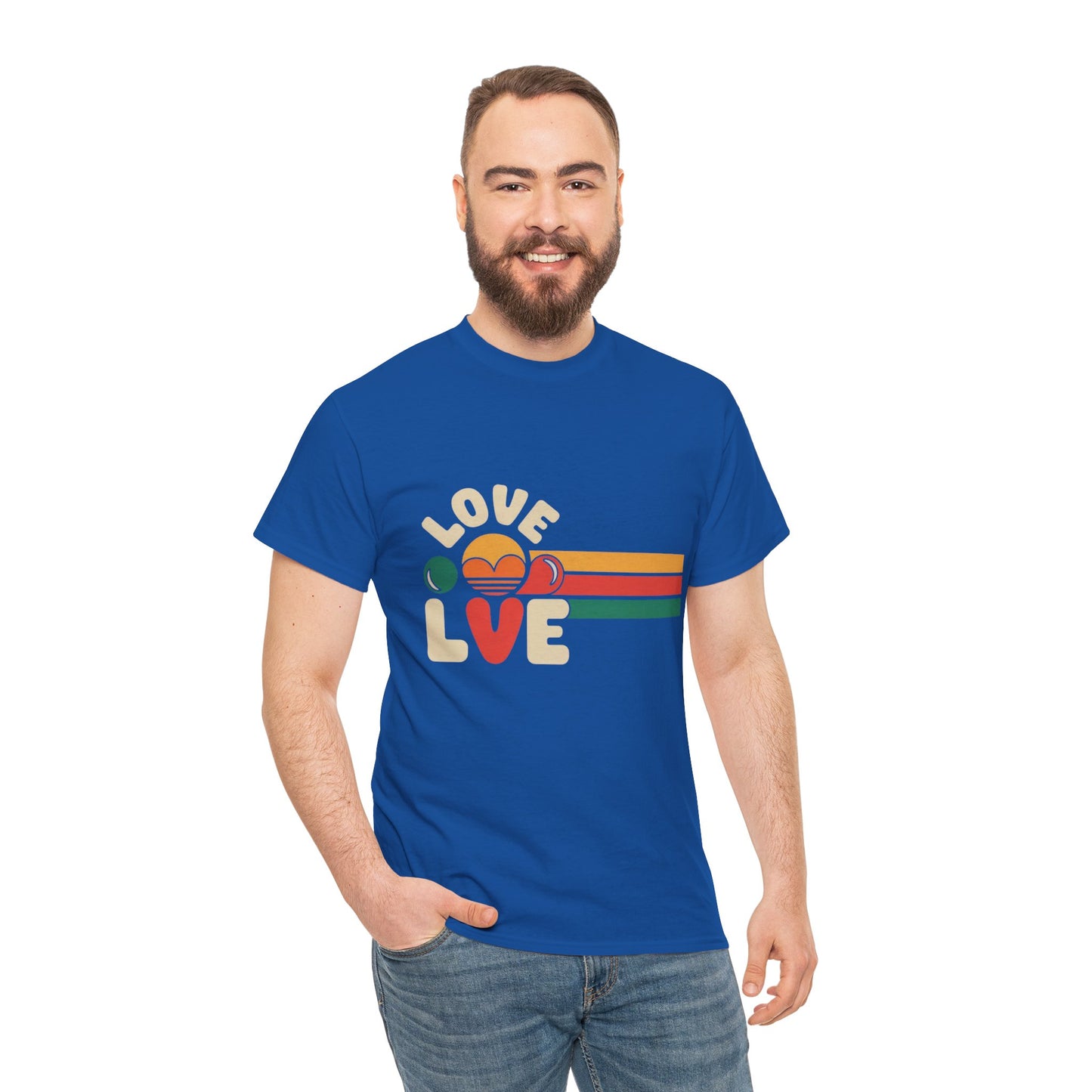 Retro Love Graphic Unisex Heavy Cotton Tee