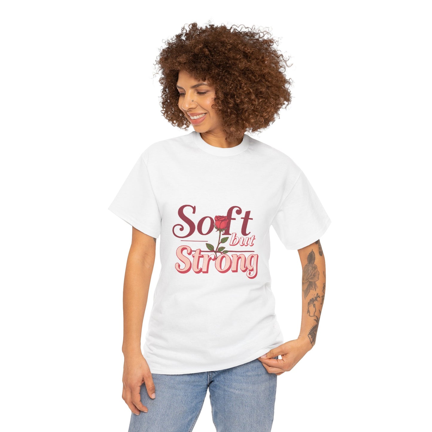 Soft but Strong Unisex Heavy Cotton Tee - Inspirational Graphic T-Shirt