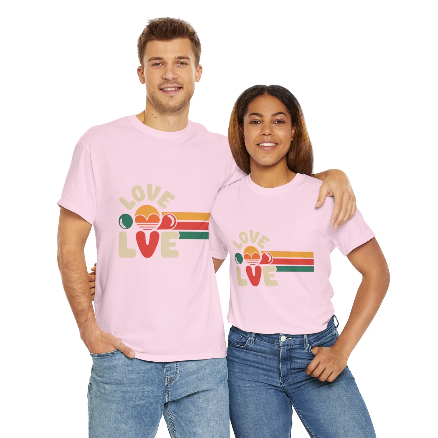Retro Love Graphic Unisex Heavy Cotton Tee