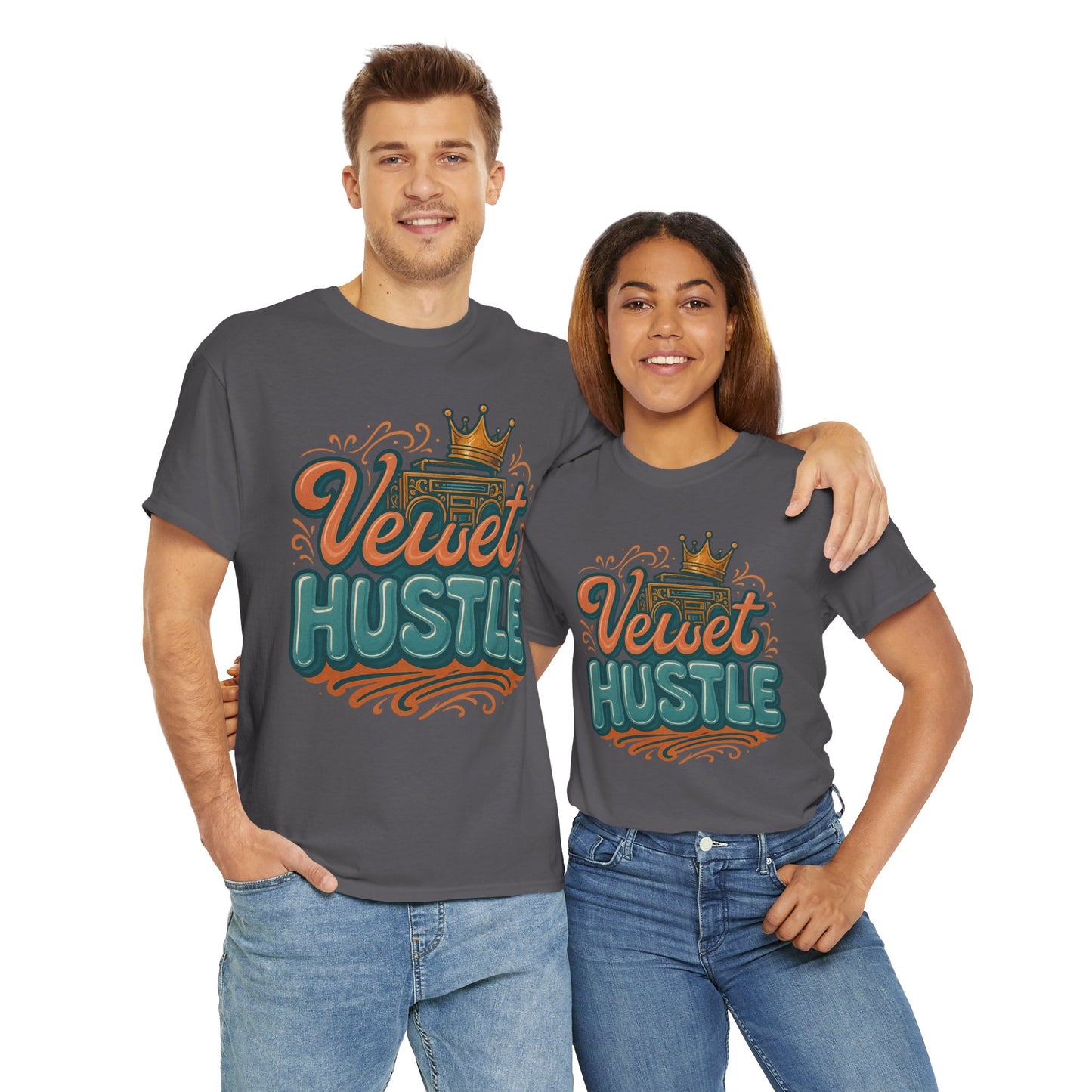 Unisex Heavy Cotton Tee - Velvet Hustle Graphic Tee