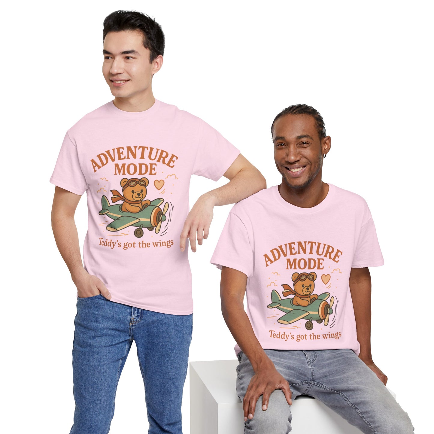Adventure Mode Teddy Bear Unisex Heavy Cotton Tee