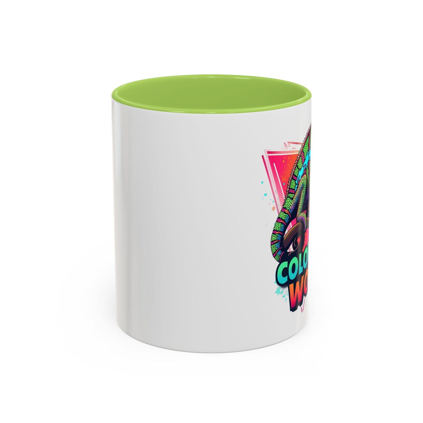 Vibrant Color Your World Coffee Mug - Fun Chameleon Design for Creative Souls