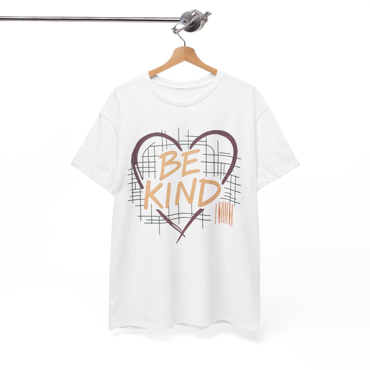 Unisex Heavy Cotton Tee with 'Be Kind' Design - Casual Wear, Gift for Friends, Inspirational Shirt, Kindness Quote Tee, Everyday Comfort