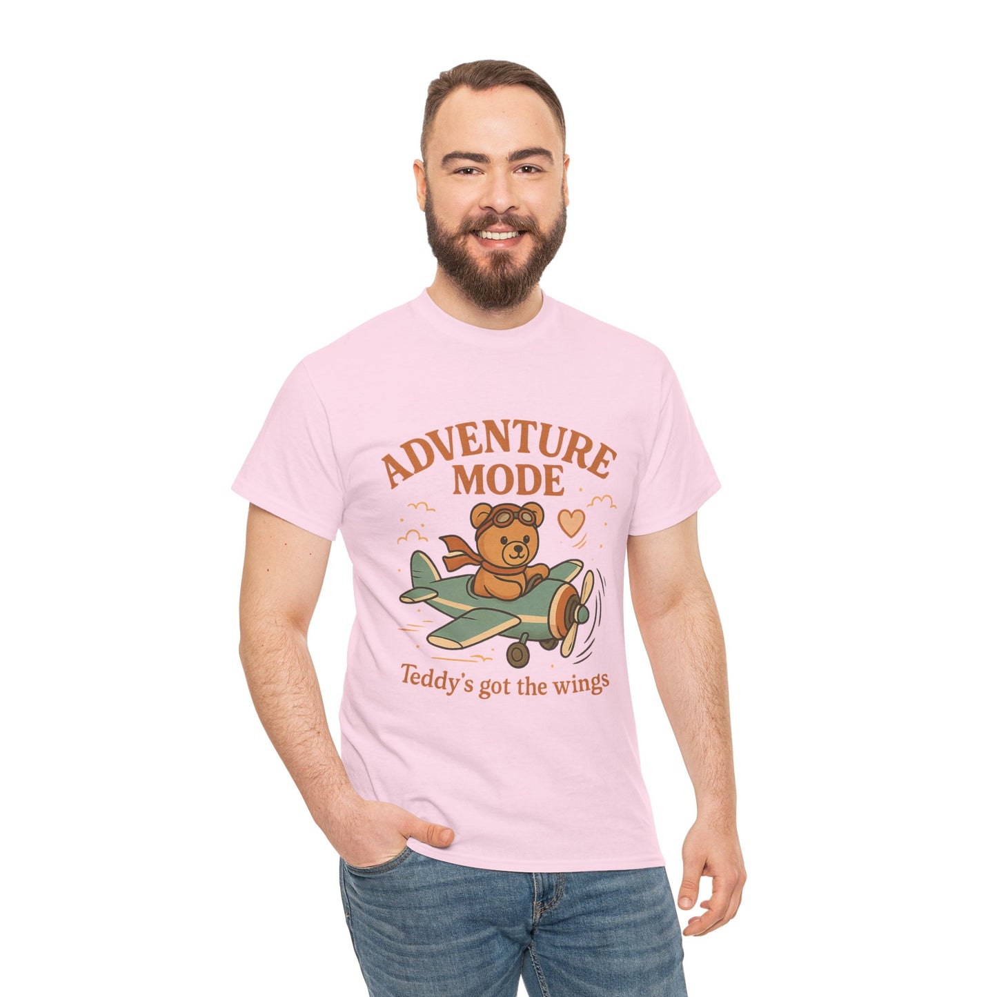 Adventure Mode Teddy Bear Unisex Heavy Cotton Tee