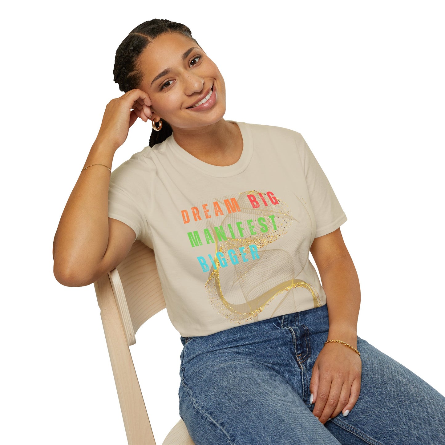 Dream Big Manifest Bigger Unisex Softstyle T-Shirt