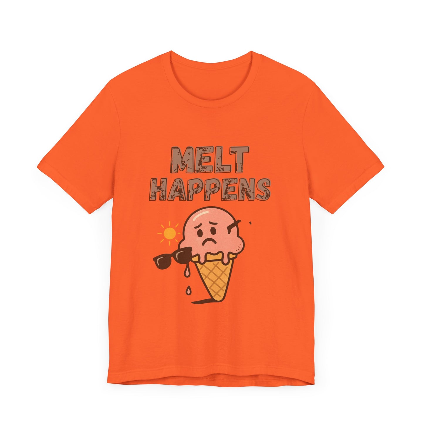 Melt Happens Ice Cream Tee - Fun Unisex Short Sleeve Shirt