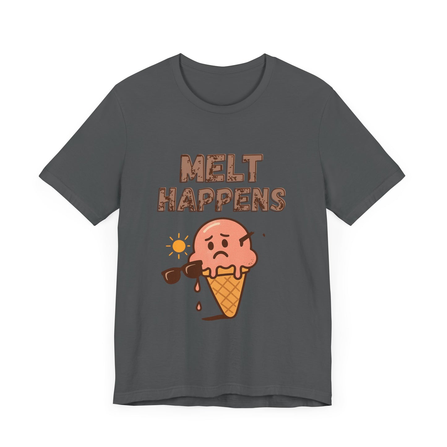 Melt Happens Ice Cream Tee - Fun Unisex Short Sleeve Shirt