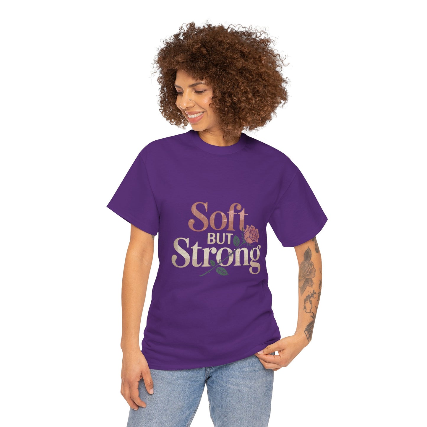 Soft But Strong Unisex Heavy Cotton Tee - Empowering Comfort for Everyday Wear