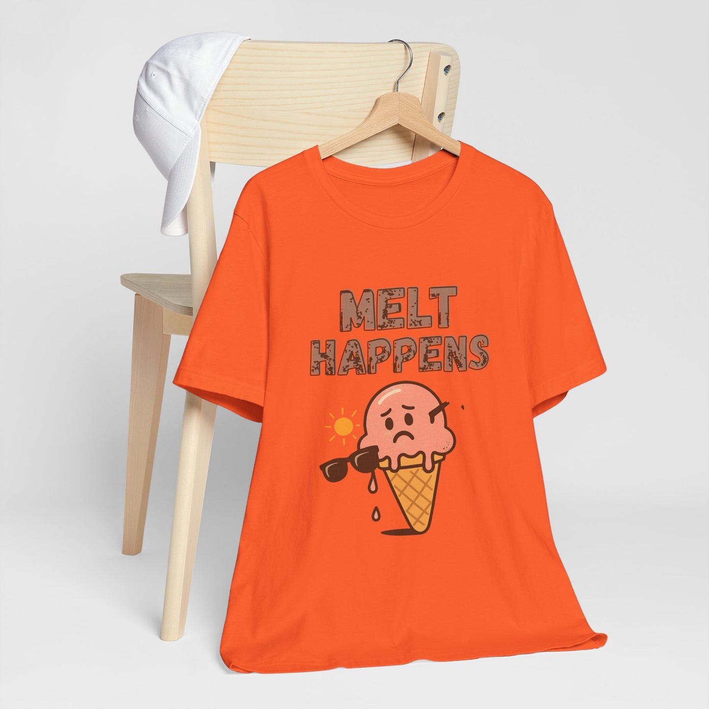 Melt Happens Ice Cream Tee - Fun Unisex Short Sleeve Shirt