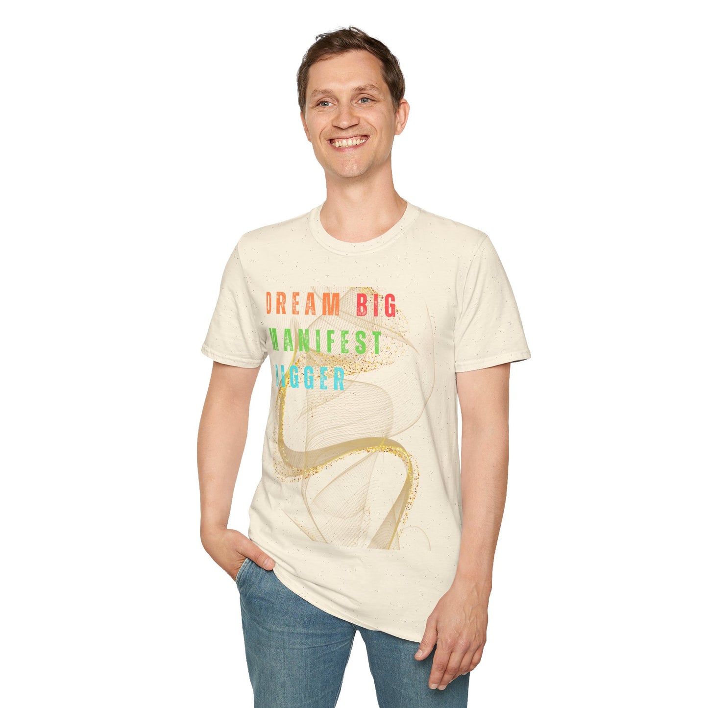 Dream Big Manifest Bigger Unisex Softstyle T-Shirt