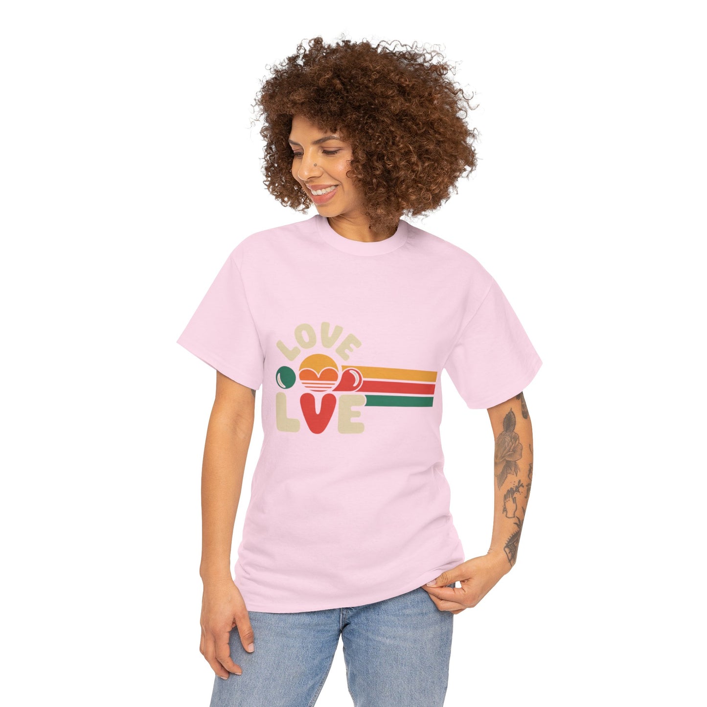 Retro Love Graphic Unisex Heavy Cotton Tee
