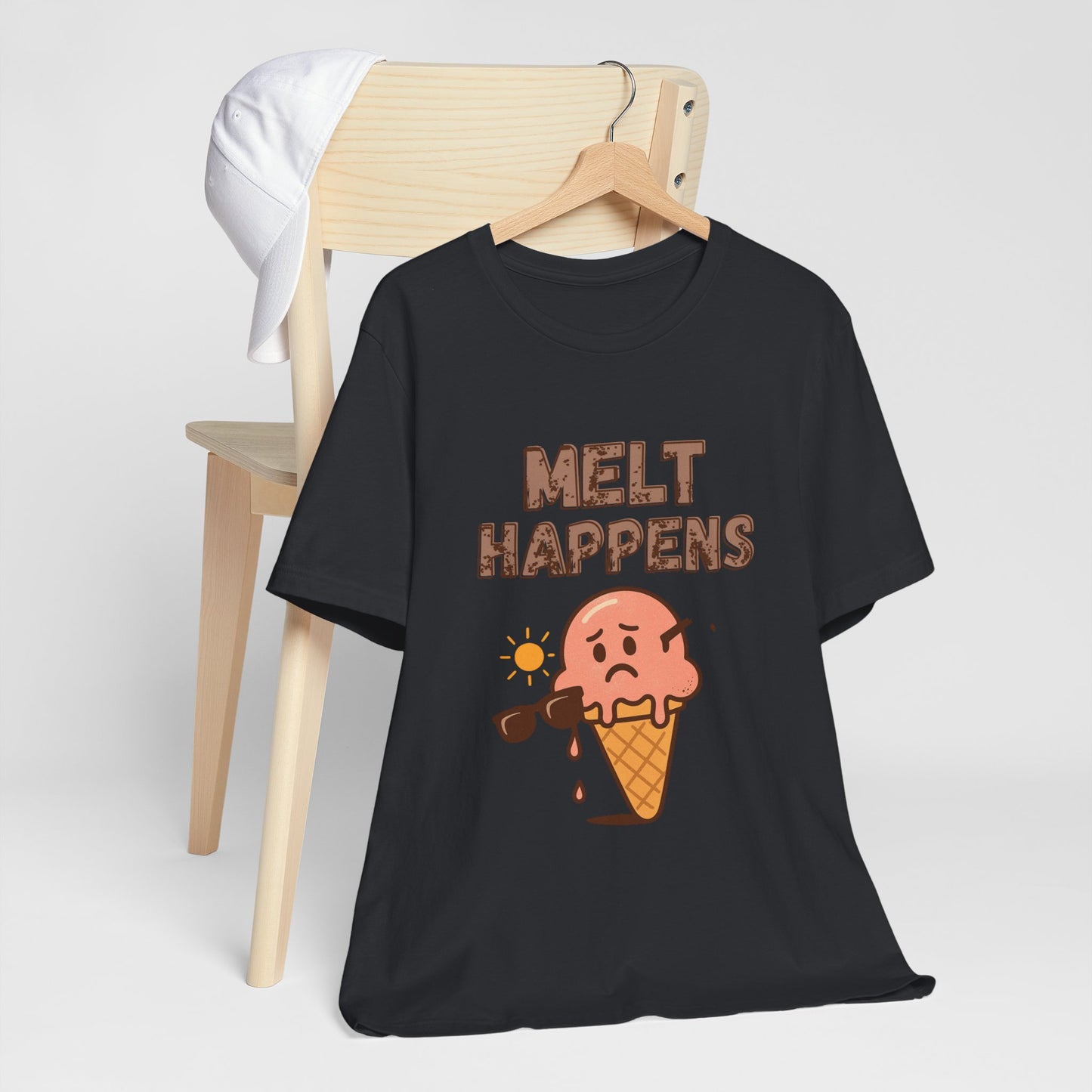Melt Happens Ice Cream Tee - Fun Unisex Short Sleeve Shirt