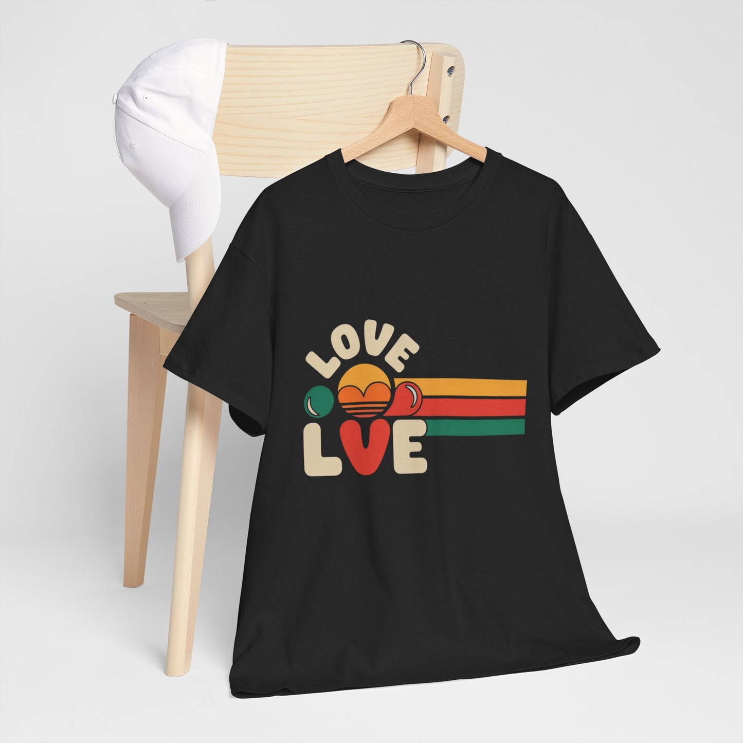 Retro Love Graphic Unisex Heavy Cotton Tee
