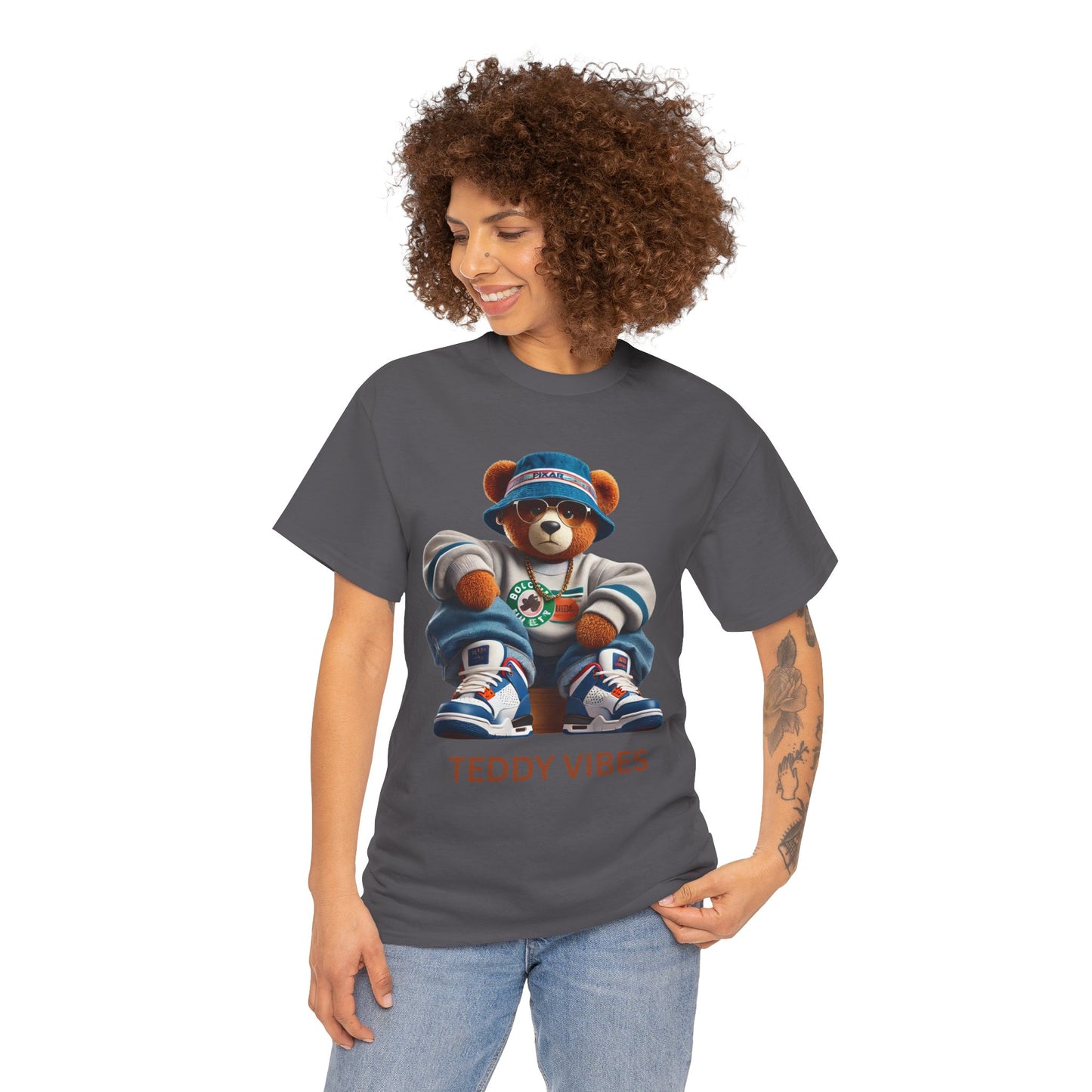 Unisex Heavy Cotton Tee - Teddy Vibes Streetwear T-Shirt