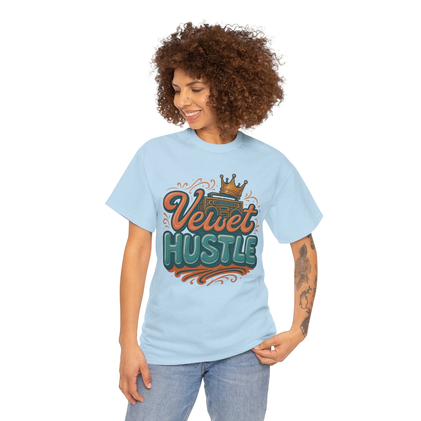 Unisex Heavy Cotton Tee - Velvet Hustle Graphic Tee