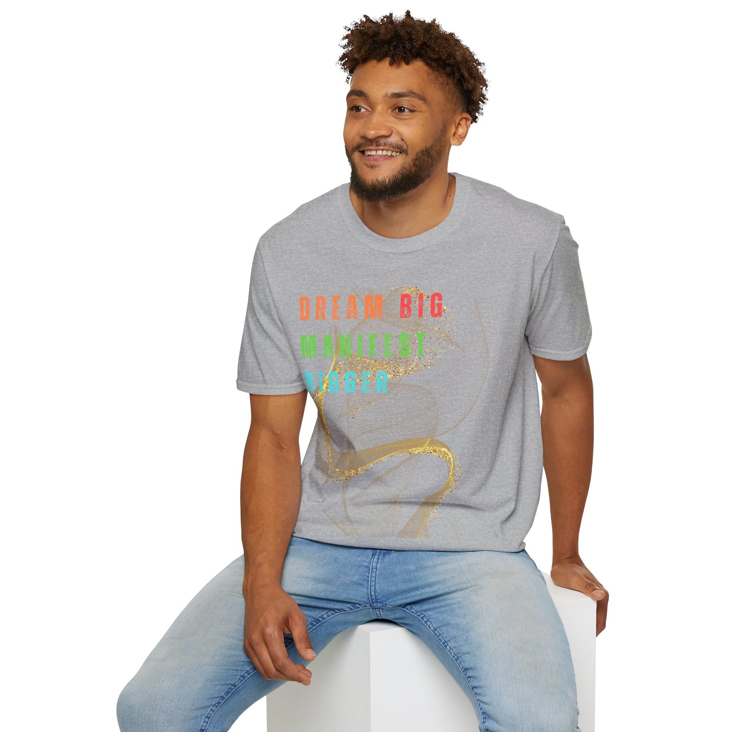 Dream Big Manifest Bigger Unisex Softstyle T-Shirt
