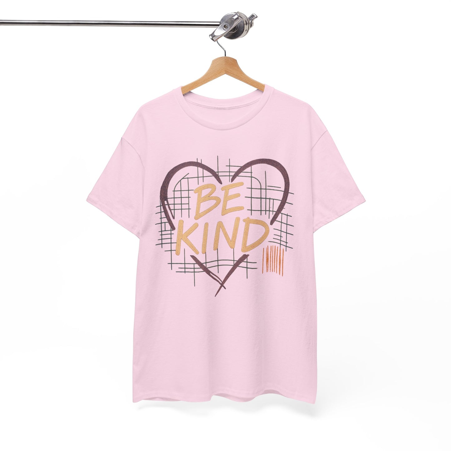 Unisex Heavy Cotton Tee with 'Be Kind' Design - Casual Wear, Gift for Friends, Inspirational Shirt, Kindness Quote Tee, Everyday Comfort