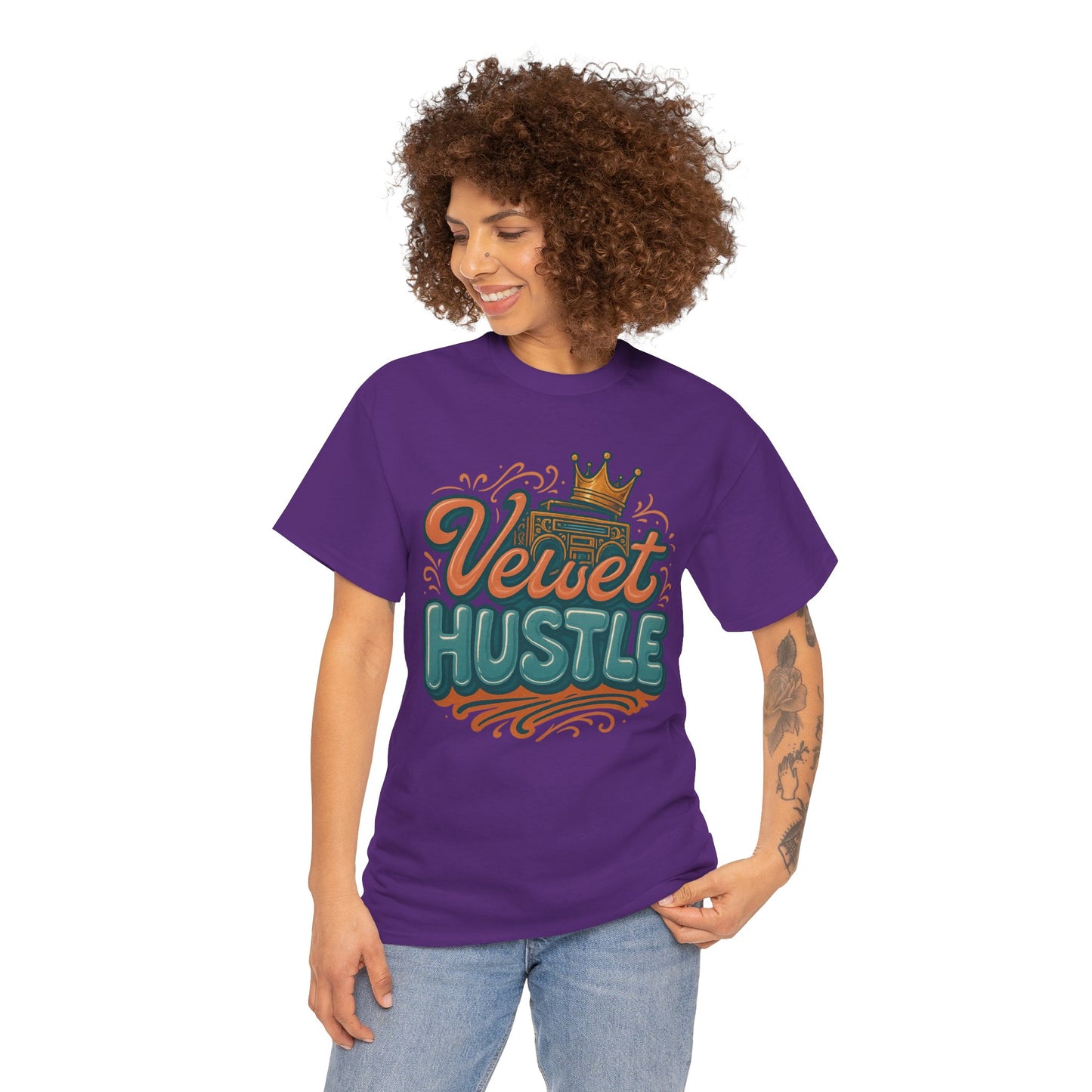 Unisex Heavy Cotton Tee - Velvet Hustle Graphic Tee