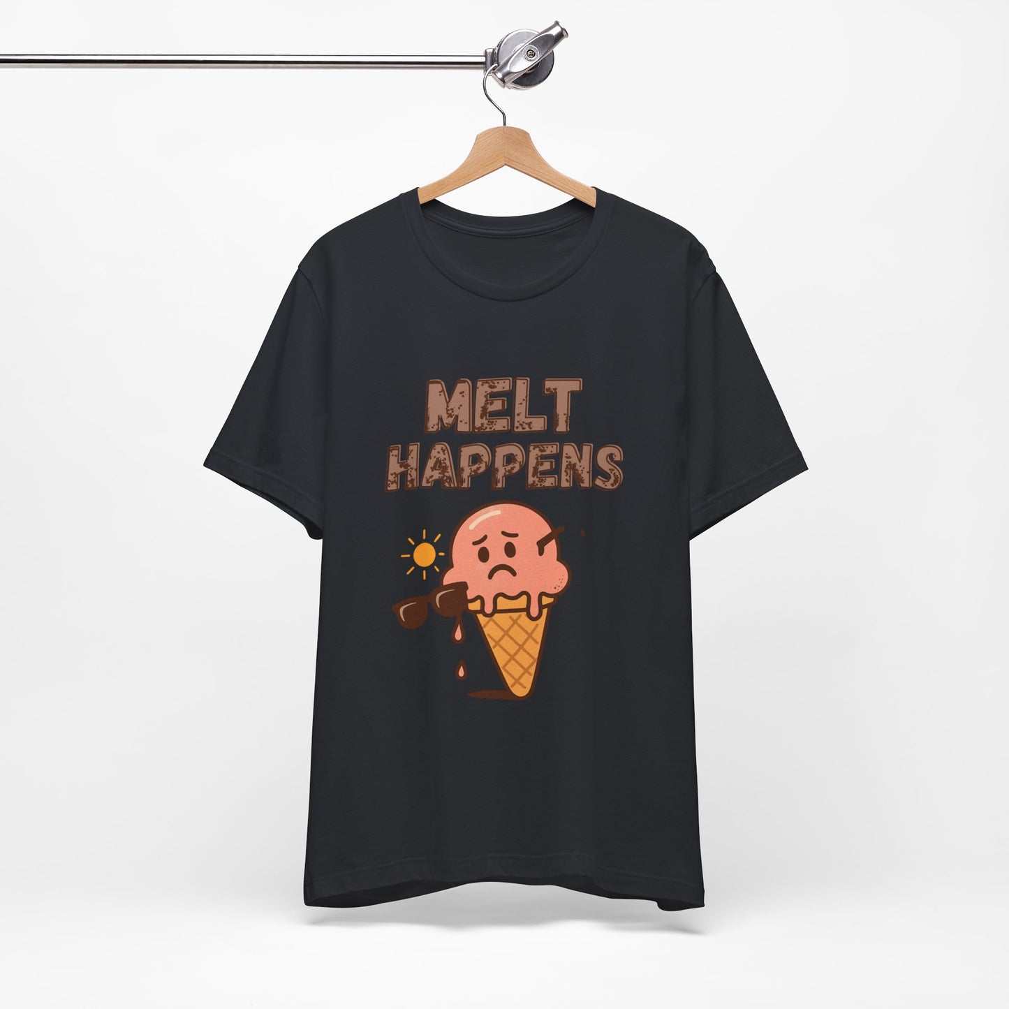 Melt Happens Ice Cream Tee - Fun Unisex Short Sleeve Shirt