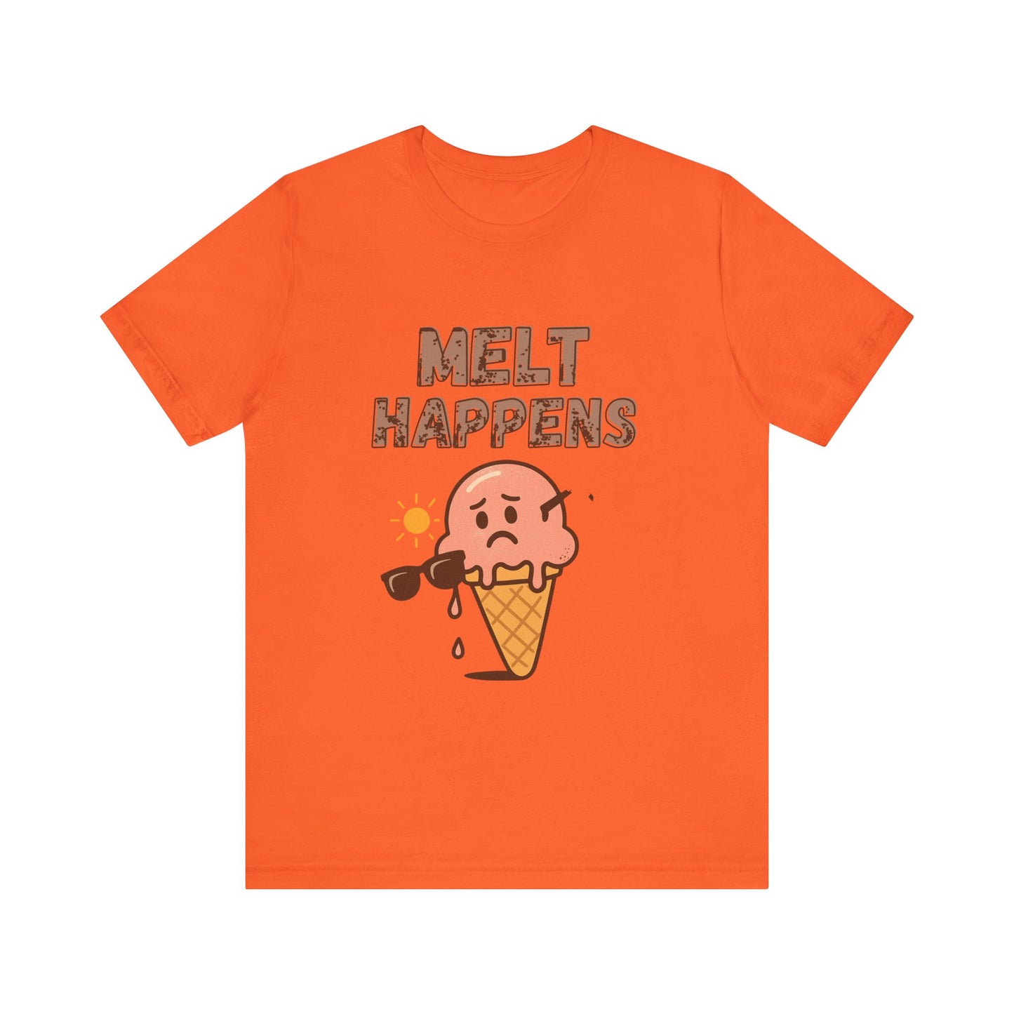 Melt Happens Ice Cream Tee - Fun Unisex Short Sleeve Shirt